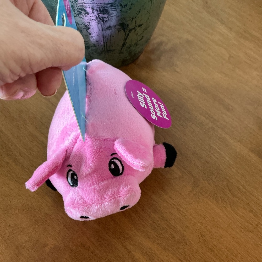 Fattiez Big Pink Pig Dog Chew Toy Outward Hound Squeaky Dog Toy 20